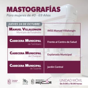 Mastografías Gratuitas en Municipios de Michoacán-Morelia Informativo