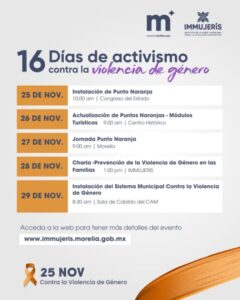 Gobierno de Morelia invita a la ciudadanía a las actividades contra la violencia de género por el 25N-Morelia Informativo