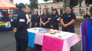 Agente de la SSP presentes en la Marcha del orgullo LGBTIQ-Morelia Informativo2