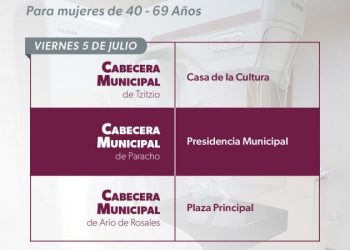 SSM realiza mastografías gratuitas en 7 municipios de Michoacán