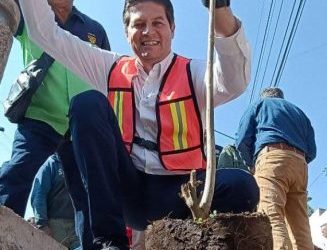 Alfonso Martínez planta un árbol en tu banqueta