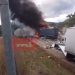 Chocan tres tractocamiones sobre la autopista Siglo XXI, San Ángel Zurumucapio