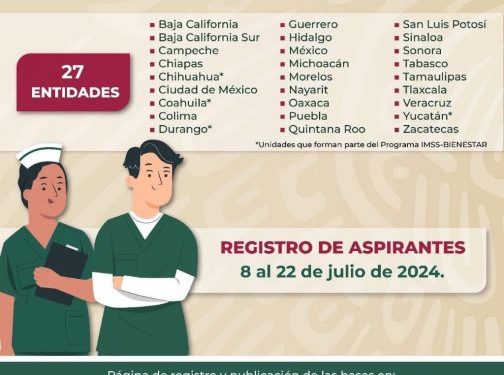 IMSS Bienestar abre convocatoria para contratar a personal de enfermería