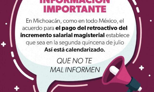 Pago retroactivo a docentes se entregará la segunda quincena de julio: SEE
