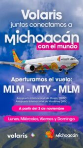 Volaris abre nueva ruta de Morelia a Monterrey-Morelia Informativo