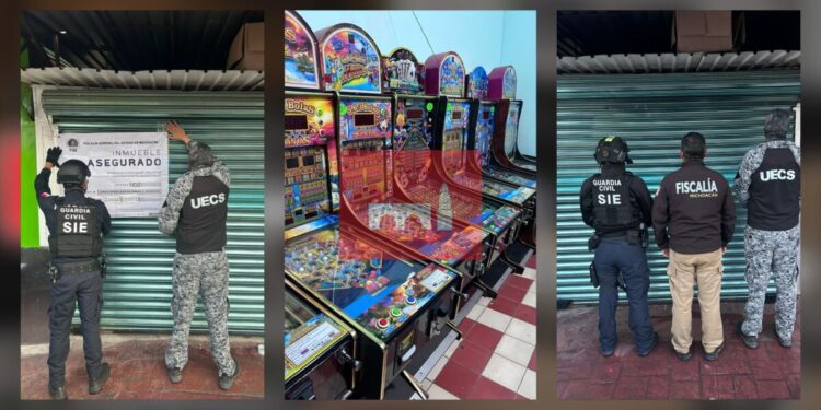 En operativo realizado en el municipio de Maravatío, fueron aseguradas 118 máquinas tragamonedas-Morelia Informativo