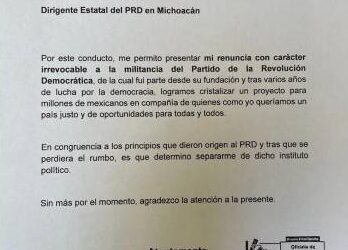 Renuncia Julieta Gallardo