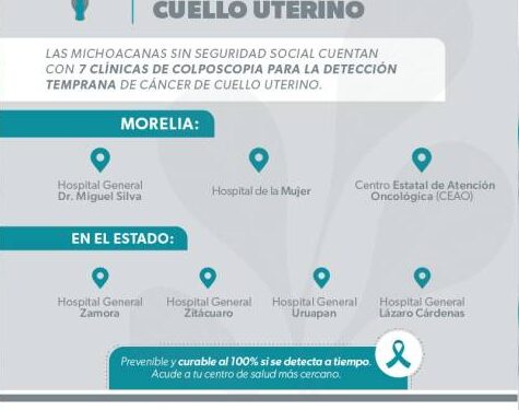 clínicas detección cáncer de cuello cervico uterino