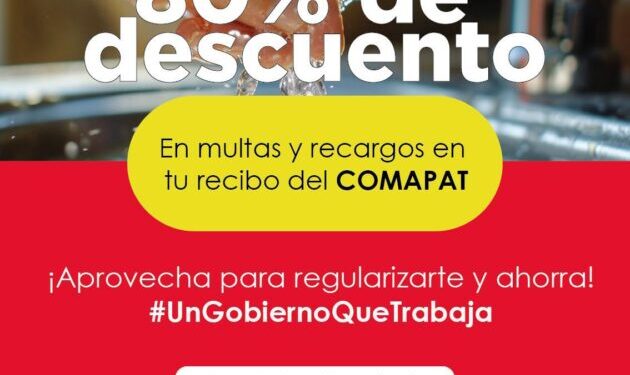 Aprueban descuento del 80% en multas y recargos del COMAPAT