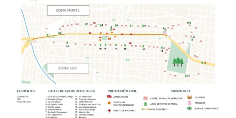 Ubica los 20 accesos controlados, para ingresar al Desfile Cívico–Militar del 16 de septiembre-Morelia Informativo