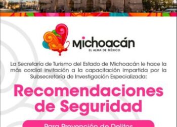 Sectur Michoacán invita a capacitación para prevenir los delitos