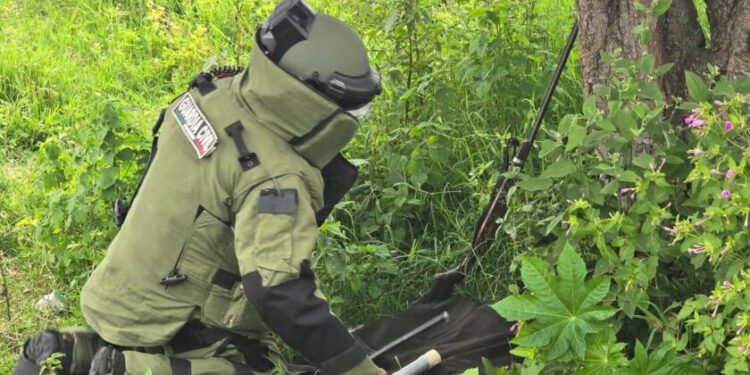 SSP desactiva artefactos explosivos