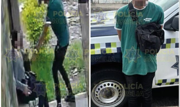 Policía Morelia detiene a presunto responsable de robo con violencia