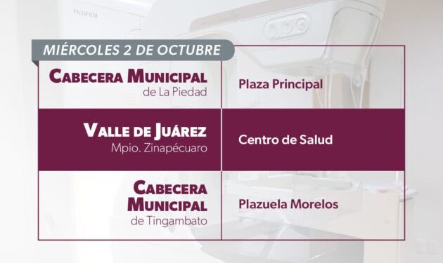 Realizará SSM mastografías gratuitas en 7 municipios
