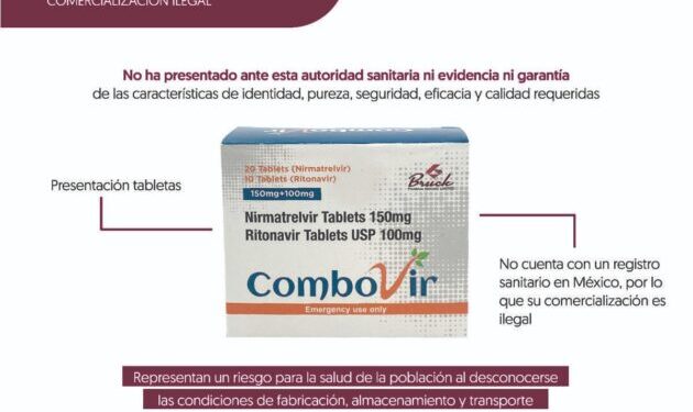 Alerta SSM sobre venta irregular de medicamento Combovir
