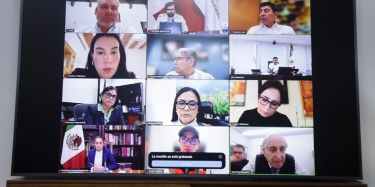 Alfredo Ramíez reunión virtual con Sheinbaum