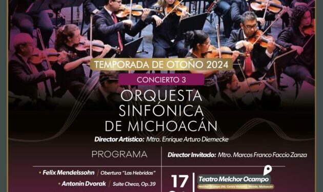 Adquiere tu cortesía para el concierto de la Osidem, en el Ocampo-Morelia Informativo