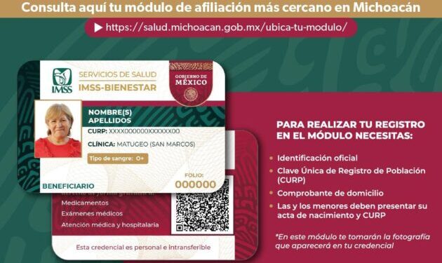 Imss Bienestar Zamora servicios salud gratuitos