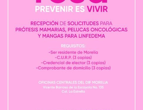 DIF Morelia ofrece apoyos gratuitos a mujeres que enfrentan cáncer de mama