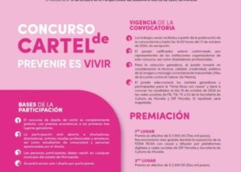 DIF Morelia y Secretaría de Cultura invitan al concurso de cartel ‘Prevenir es vivir’