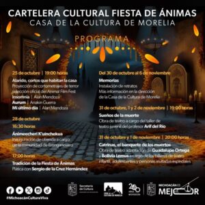 Únete a la Fiesta de Ánimas en la Casa de la Cultura de Morelia-Morelia Informativo1