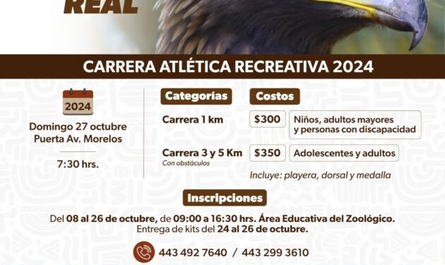 Correrán en el Zoológico de Morelia por el águila real