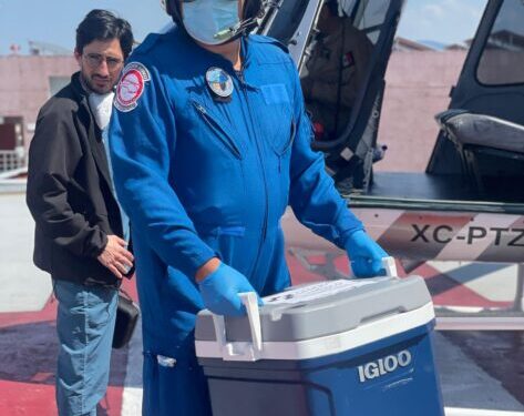 SSP traslada vía aérea órganos donados para trasplante en CDMX