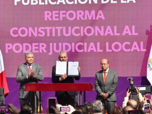 Michoacán a la vanguardia; primer estado en promulgar reforma judicial: Bedolla