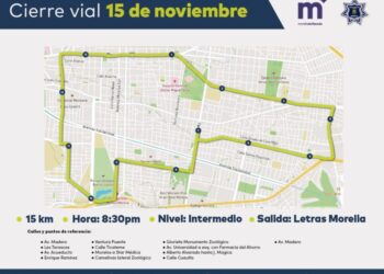 Morelia informa sobre cortes viales del 15 al 17 de noviembre