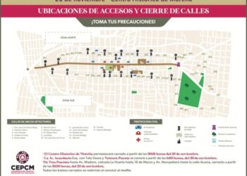 Estos son los accesos al Centro de Morelia por el desfile de la Revolución Mexicana: SSP-Morelia Informativo