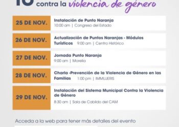 Gobierno de Morelia invita a la ciudadanía a las actividades contra la violencia de género por el 25N-Morelia Informativo