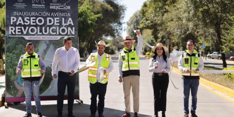 Inaugura Bedolla rehabilitación de avenida Paseo de la Revolución en Uruapan