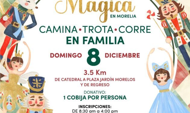 DIF Morelia invita a la Carrera Navideña Familiar ‘Camina, trota o corre’