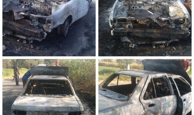 Vehículo se incendió por falla mecánica en Tarímbaro