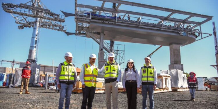 Con avance del 80 % la primera estación del cablebús de Uruapan