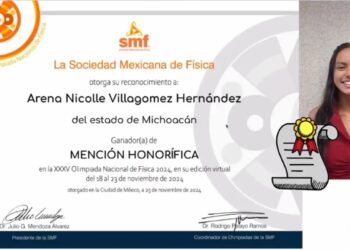 Dan mención honorífica en Olimpiada Nacional de Física a alumna del Cecytem