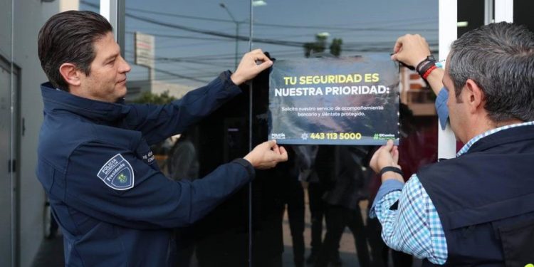 Policía Morelia refuerza servicio de acompañamiento bancario en temporada navideña