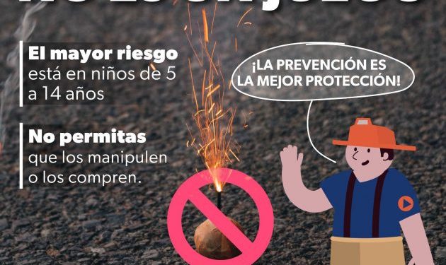 Evita accidentes por uso de pirotecnia; PC estatal emite recomendaciones