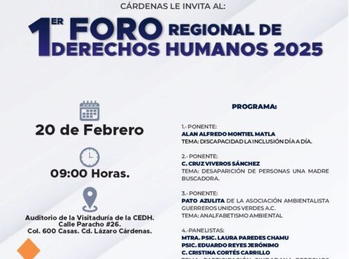 Primer Foro Regional de Derechos humanos en Lázaro Cárdenas