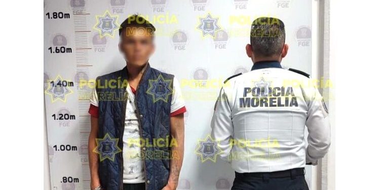 Policía Morelia detiene a presunto ladrón y recupera pertenencias