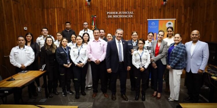 Policía Morelia y Poder Judicial colaboran para fortalecer mecanismos alternativos de solución de conflictos