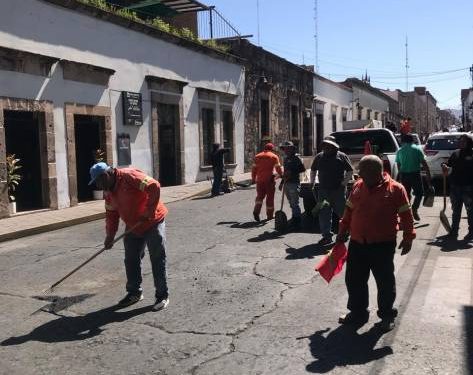 Gobierno de Morelia continúa mejoramiento de vialidades del Centro de la ciudad