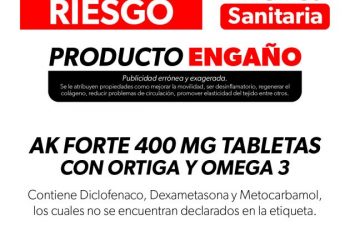 Alerta SSM sobre comercialización del producto AK FORTE