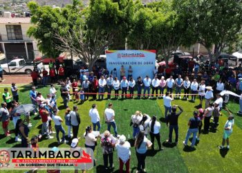 Eric Gaona inaugura la rehabilitación de la Unidad Deportiva del Fraccionamiento Campestre Tarímbaro