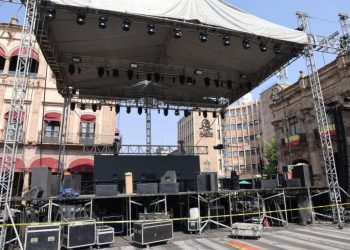 Listo, escenario para gran concierto gratuito por 484 Aniversario de Morelia