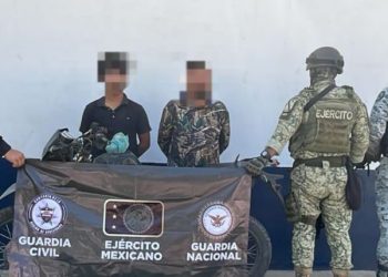 SSP detiene a dos hombres con fusiles en Múgica