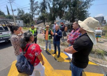 Supervisa Eric Gaona vialidad Trébol–San Pedro acompañado del SICT y vecinos