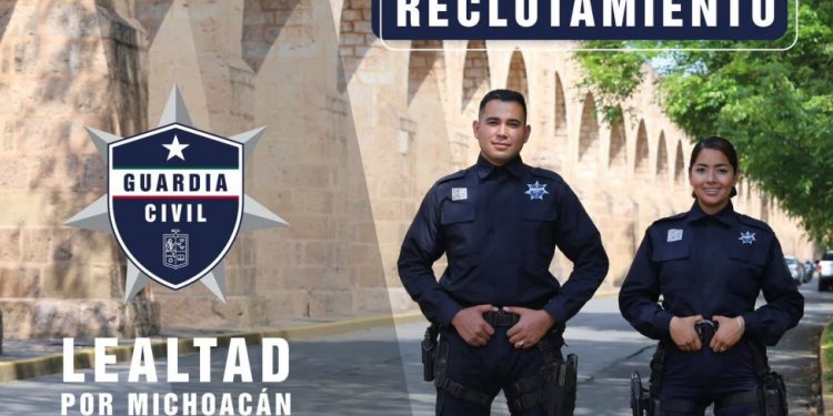 Únete a la Guardia Civil Michoacán, SSP busca perfiles preparados y con vocación