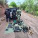 En acción interinstitucional realizada en Tuzantla, asegura BOI vehículo con narcótico, armas y equipo táctico