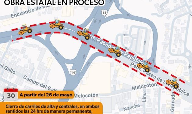 A partir de mañana cierre temporal de carriles sobre libramiento de Morelia